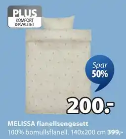 JYSK MELISSA flanellsengesett, NOK 200 tilbud