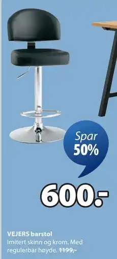 JYSK VEJERS barstol, NOK 600 tilbud