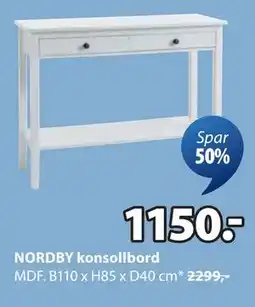 JYSK NORDBY konsollbord, NOK 1150 tilbud