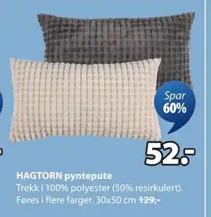 JYSK HAGTORN pyntepute, NOK 52 tilbud
