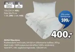 JYSK NONA fiberdyne tilbud