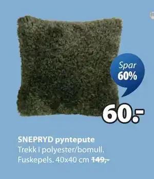 JYSK SNEPRYD pyntepute, NOK 60 tilbud