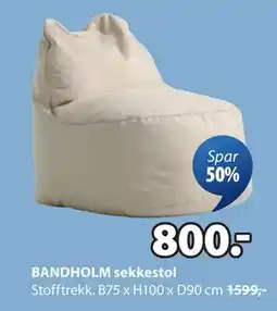 JYSK BANDHOLM sekkestol, NOK 800 tilbud