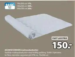 JYSK ADAMSFJORDEN madrassbeskytter tilbud