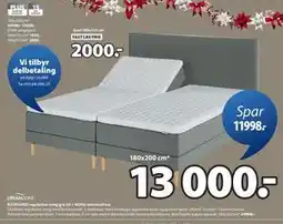 JYSK BJORSUND regulerbar seng grå-23 + MURU overmadrass, NOK 13000 tilbud