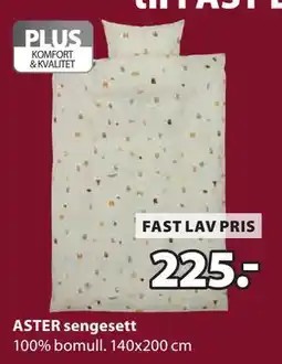 JYSK ASTER sengesett, NOK 225 tilbud