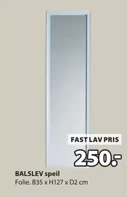 JYSK BALSLEV speil, NOK 250 tilbud