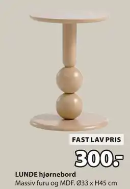 JYSK LUNDE hjørnebord, NOK 300 tilbud