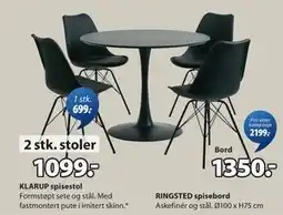 JYSK KLARUP spisestol, NOK 1099 tilbud