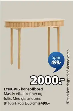 JYSK LYNGVIG konsollbord, NOK 2000 tilbud