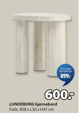 JYSK LUNDEBORG hjørnebord, NOK 600 tilbud