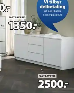 JYSK Skjenk, NOK 2500 tilbud