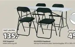 JYSK VIUF klappstol, NOK 135 tilbud