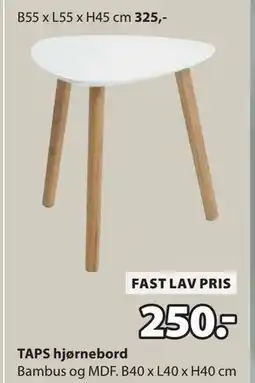 JYSK TAPS hjørnebord tilbud