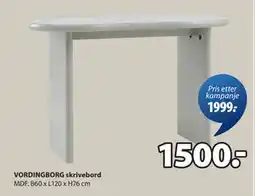 JYSK VORDINGBORG skrivebord, NOK 1500 tilbud