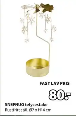 JYSK SNEFNUG telysestake, NOK 80 tilbud