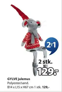 JYSK GYLVE julemus, NOK 129 tilbud