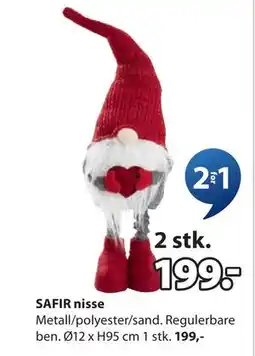 JYSK SAFIR nisse, NOK 199 tilbud
