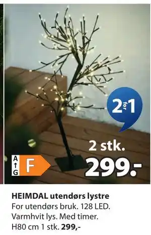 JYSK HEIMDAL utendørs lystre, NOK 299 tilbud
