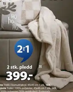 JYSK KALKLOK pledd., NOK 399 tilbud