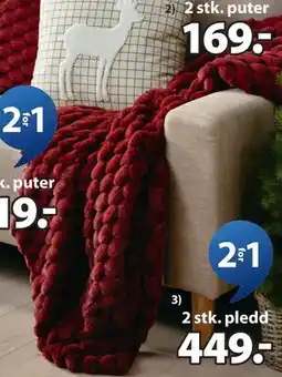 JYSK HVIDBLOMME pledd., NOK 449 tilbud