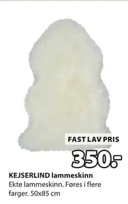 JYSK KEJSERLIND lammeskinn, NOK 350 tilbud
