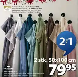 JYSK KARLSTAD håndkle, NOK 79.95 tilbud