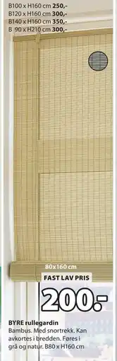 JYSK BYRE rullegardin tilbud