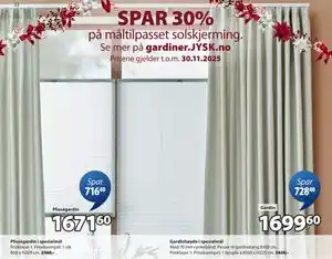 JYSK Gardinhøyde i spesialmål, NOK 1699.6 tilbud