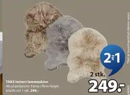 JYSK TAKS imitert lammeskinn, NOK 249 tilbud