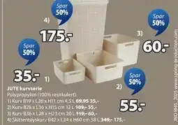 JYSK JUTE kurvserie tilbud