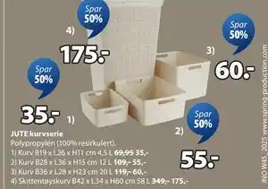 JYSK JUTE kurvserie tilbud