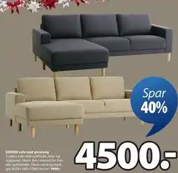 JYSK EGENSE sofa med sjeselong, NOK 4500 tilbud