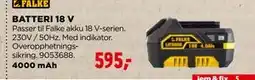 jem & fix BATTERI 18 V, NOK 595 tilbud