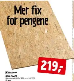 jem & fix OSB-PLATE, NOK 219 tilbud