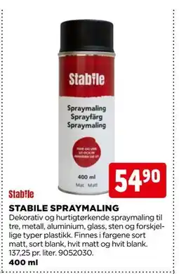 jem & fix STABILE SPRAYMALING, NOK 54.9 tilbud