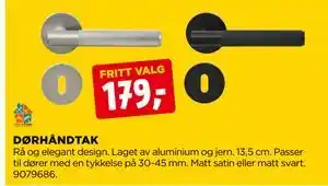 jem & fix DØRHÅNDTAK, NOK 179 tilbud
