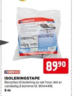 jem & fix ISOLERINGSTAPE, NOK 89.9 tilbud