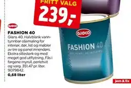jem & fix FASHION 40, NOK 239 tilbud
