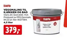 jem & fix VEGGMALING TIL KJØKKEN OG BAD, NOK 379 tilbud