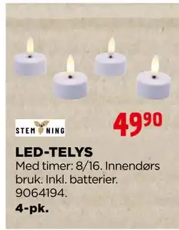 jem & fix LED-TELYS, NOK 49.9 tilbud