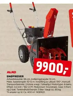 jem & fix SNØFRESER, NOK 9900 tilbud