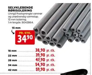 jem & fix SELVKLEBENDE RØRISOLERING tilbud