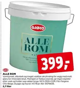 jem & fix ALLE ROM, NOK 399 tilbud