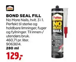 jem & fix BOND SEAL FILL, NOK 129 tilbud