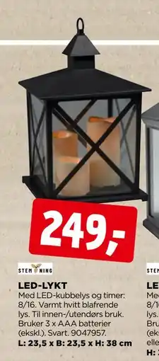 jem & fix LED-LYKT, NOK 249 tilbud
