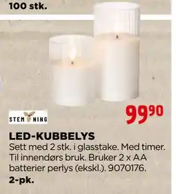 jem & fix LED-KUBBELYS, NOK 99.9 tilbud