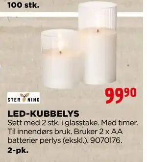 jem & fix LED-KUBBELYS, NOK 99.9 tilbud