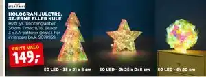 jem & fix HOLOGRAM JULETRE, STJERNE ELLER KULE, NOK 149 tilbud