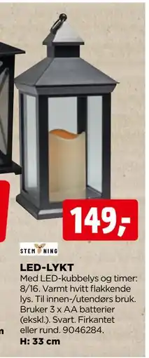 jem & fix LED-LYKT, NOK 149 tilbud